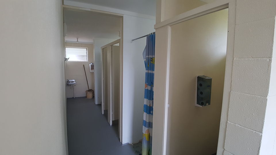 Inside the ablution block